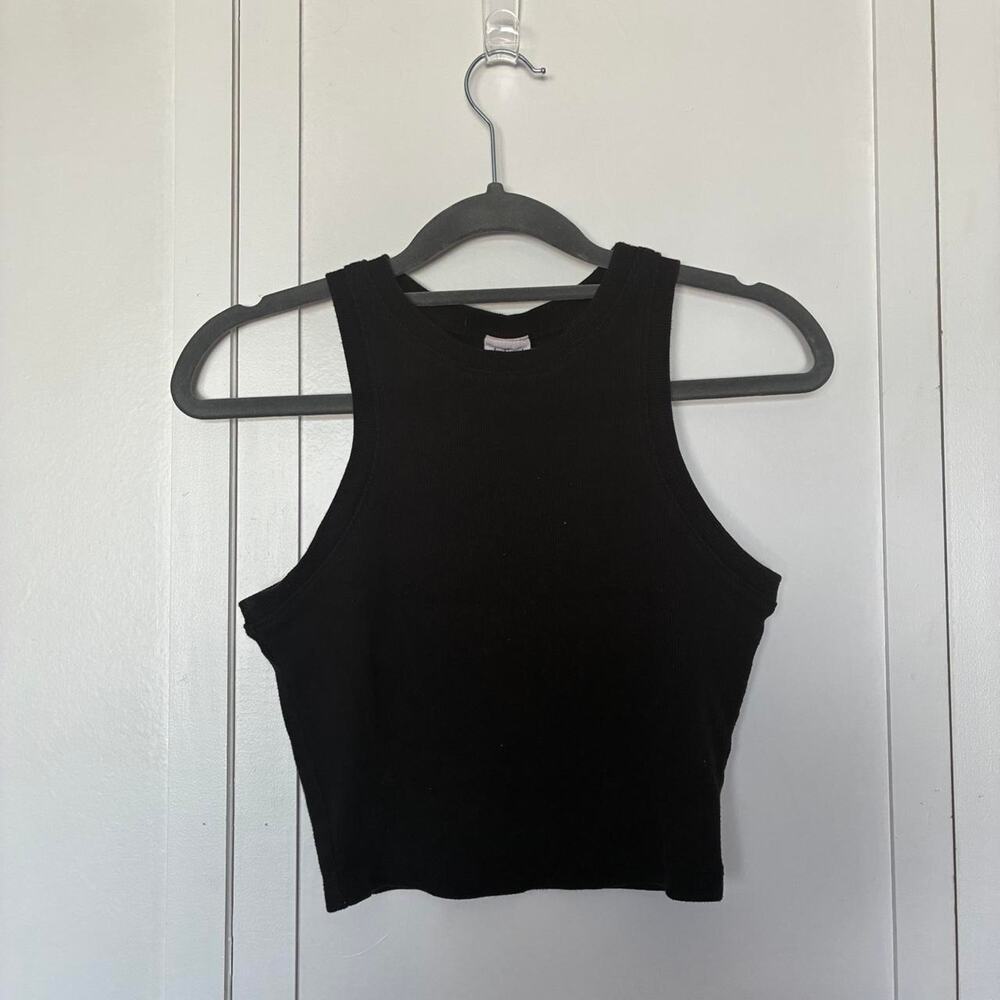 Black cotton polyester spandex